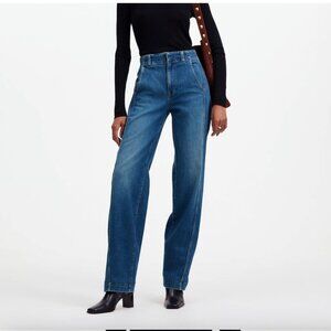 Madewell Tapered Denim Trousers in Calvert Wash, Like New, Petite Sz. 25